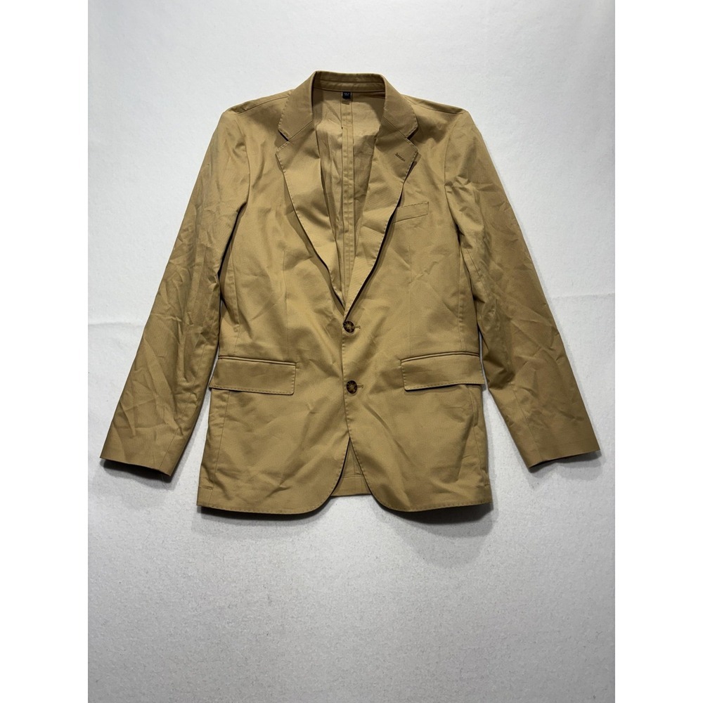 J.Crew Thompson Suit Jacket Mens 38 Beige Cotton Two Button Blazer Notch Lapel